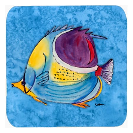 Fish Tropical On Blue Foam Coasters- Set Of 4
